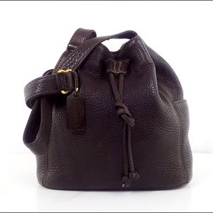 Coach Sonoma Dark Brown Pebble Leather Bucket Bag